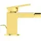 Bidetarmatur in gebürstetem Goldfinish von Ideal Standard, mit einem einhebeligen Bediengriff und seitlichem Auslauf, für moderne Badezimmergestaltung.